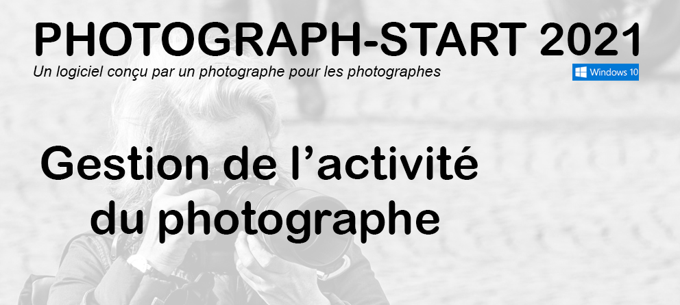 PHOTOGRAPH-START, gestion de l'activité du photographe